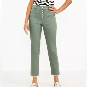 Loft Monroe Slim Chino Utility Pants | Light Green | 8